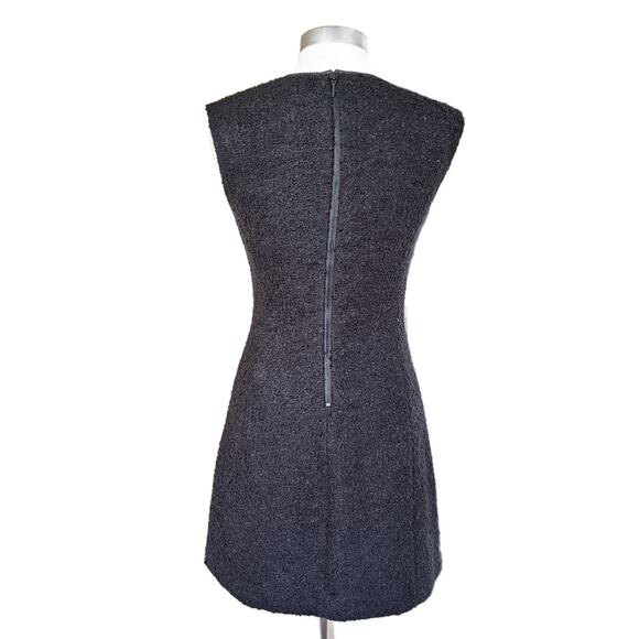 Armani Exchange Black Boucle Sleeveless Mini Dress Size 4 Work Party - Picture 2 of 9